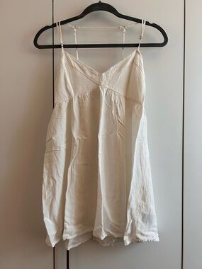 Papaya Cream V-Neck Smocked Top